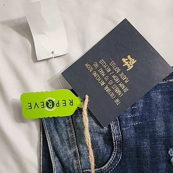 indigo rein distressed  womens jrs denim jean mid rise shor… - Picture 2 of 6